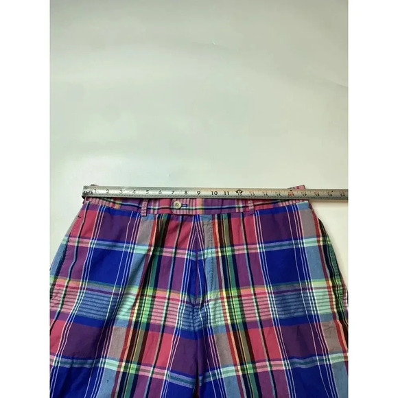 Peter Millar Men's 36 Shorts Performance Flat Front Golf Chino Plaid Flaw - Picture 4 of 8